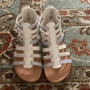 Girls white - size 12 sandals - worn only a few times - excellent condition